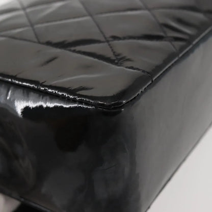 Chanel Vintage Diana Flap Quilted Patent, Black, Patent Leather, Shoulder Bag