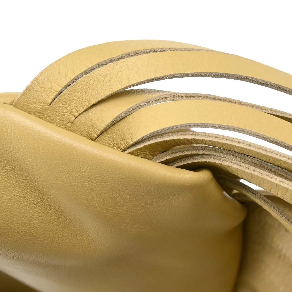 Bottega Veneta The Fringe Leather, Beige, Leather, Clutch