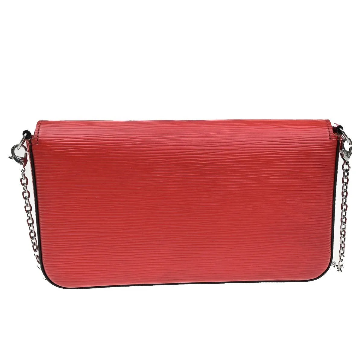 Louis Vuitton Felicie Chain Epi Leather, Red, Leather, Clutch