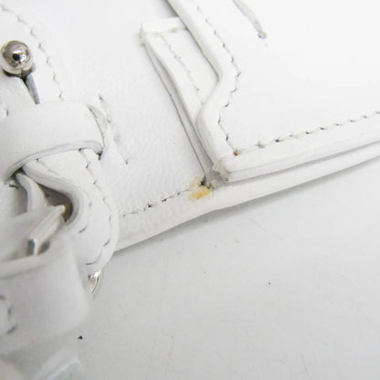 Burberry Olympia Flap Leather, White, Leather, Shoulder Bag