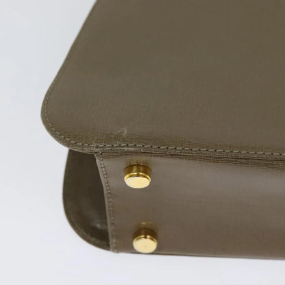 Salvatore Ferragamo Gancini Leather, Brown, Leather, Handbag