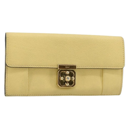 Chloe Marcie Continental Leather, Yellow, Leather, Wallet