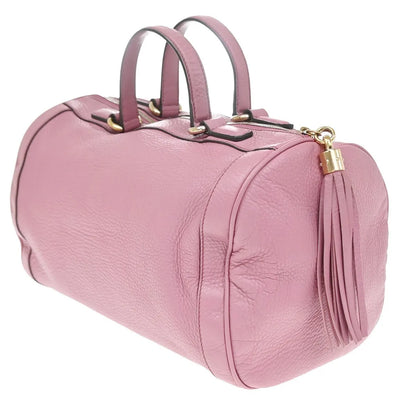 Gucci Soho Boston Leather, Pink, Leather, Handbag