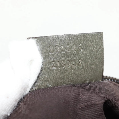 Gucci Zip Top Messenger GG Imprime, Khaki, Canvas, Shoulder Bag