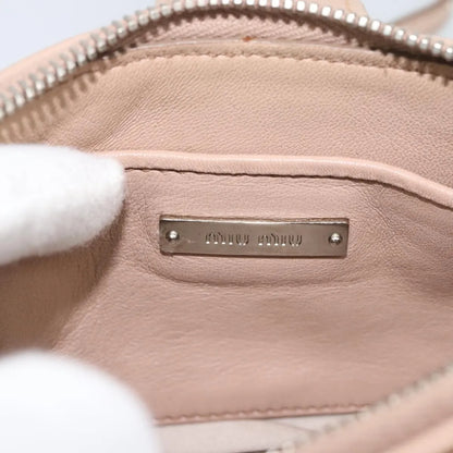 Miu Miu Crystal Convertible Chain Matelasse Leather, Pink, Leather, Shoulder Bag