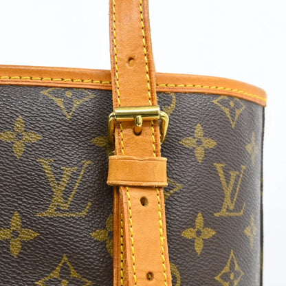 Louis Vuitton Bucket Monogram Canvas, Brown, Canvas, Tote Bag