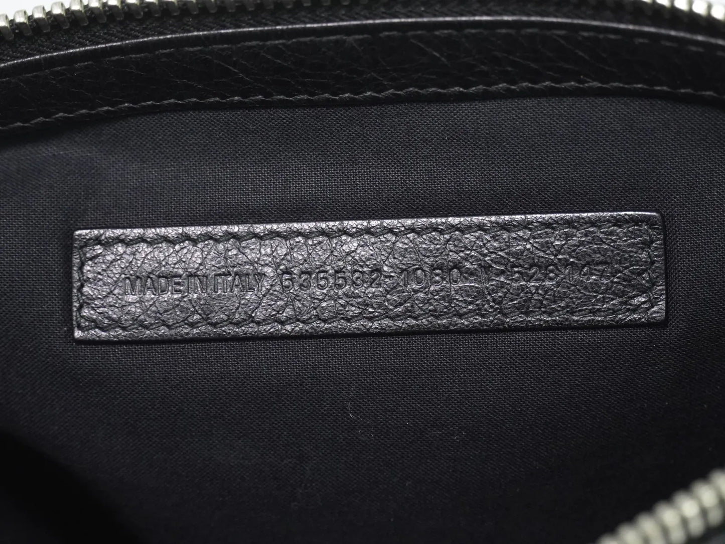 Balenciaga Graffiti Leather, Black, Leather, Clutch