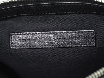 Balenciaga Graffiti Leather, Black, Leather, Clutch