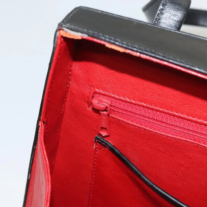 Celine Vintage Leather, Black, Leather, Shoulder Bag