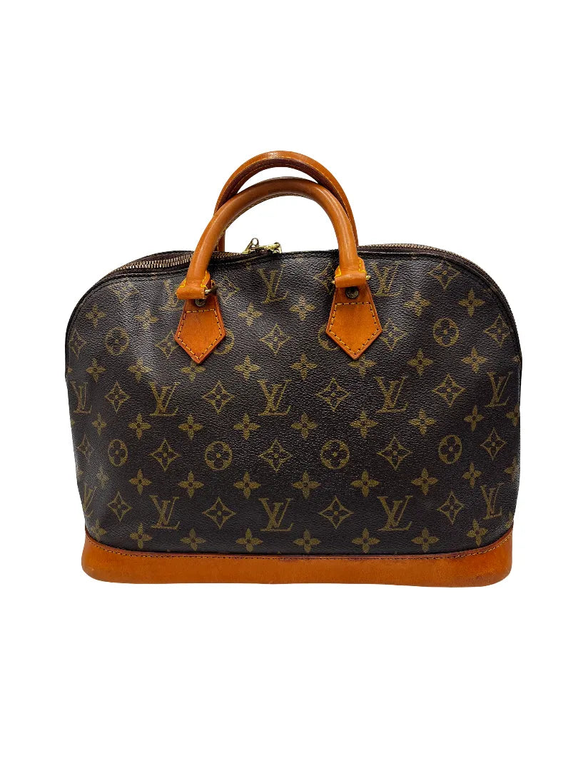 Louis Vuitton Vintage Alma Monogram Canvas, Brown, Canvas, Handbag