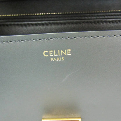 Celine Classic Box Bag Smooth Leather, Gray, Leather, Shoulder Bag