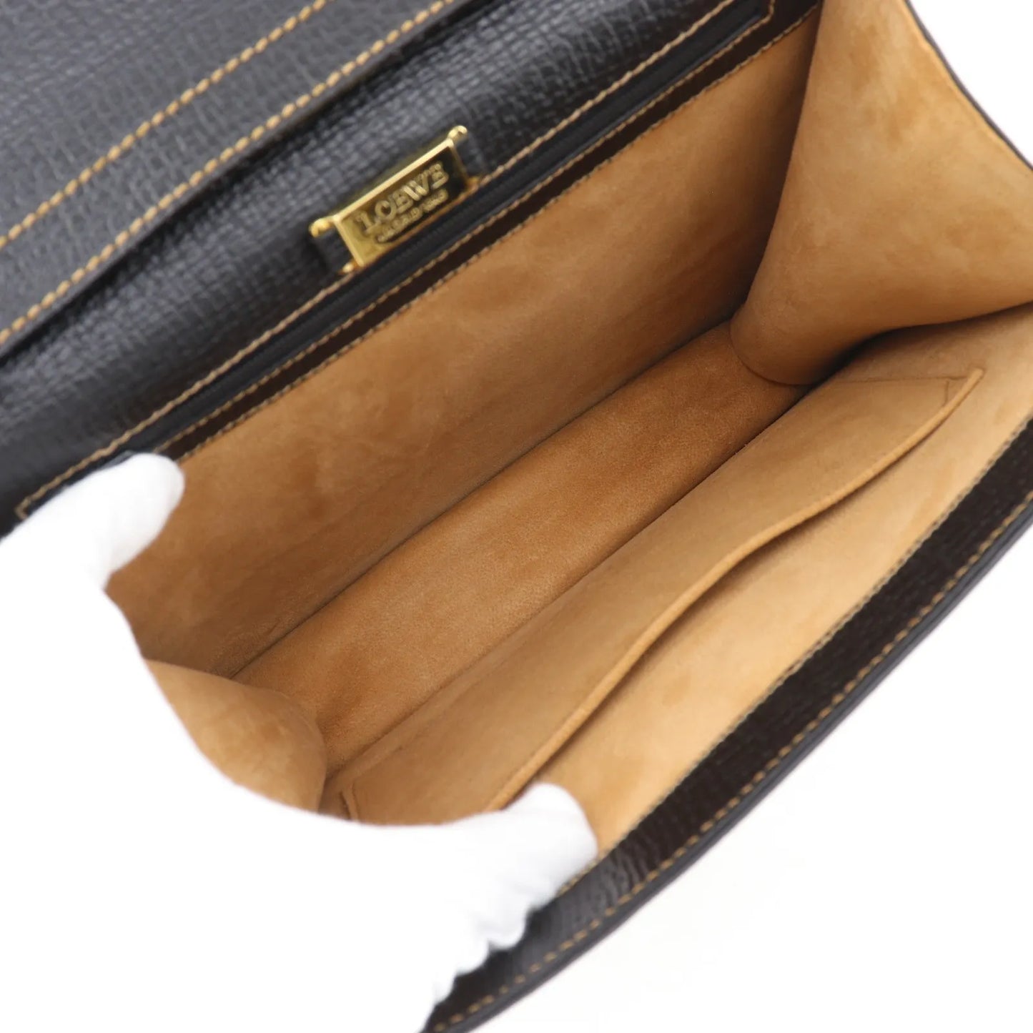Loewe Barcelona Leather, Black, Leather, Handbag