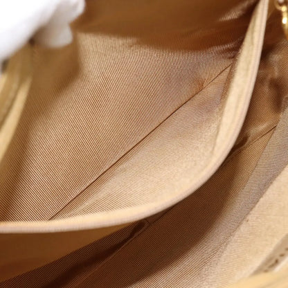 Chanel Vintage Front Pocket Leather, Beige, Patent Leather, Shoulder Bag