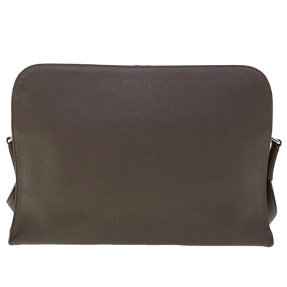 Louis Vuitton Naxos Leather, Gray, Leather, Shoulder Bag