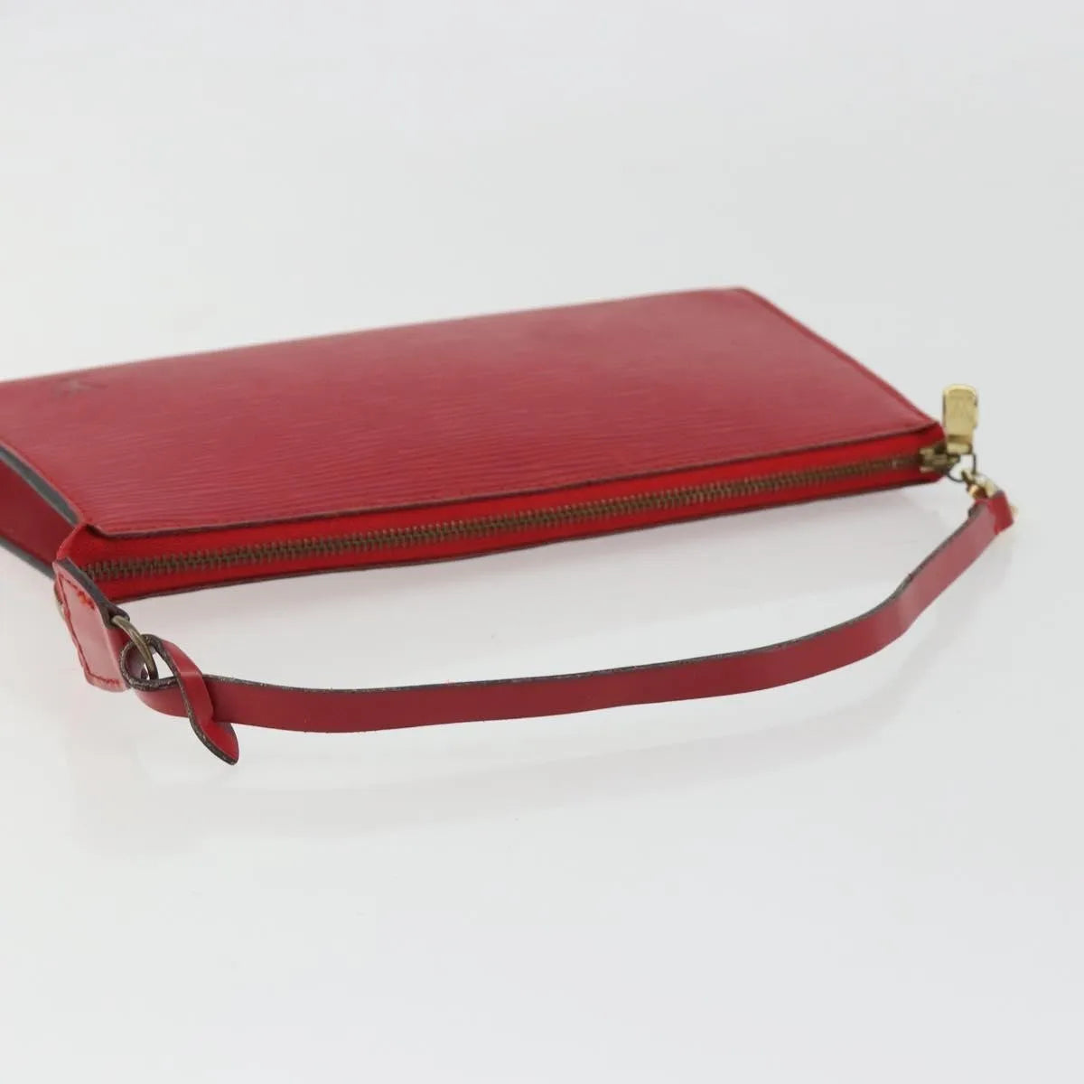 Louis Vuitton Pochette Accessoires Epi, Red, Leather, Clutch