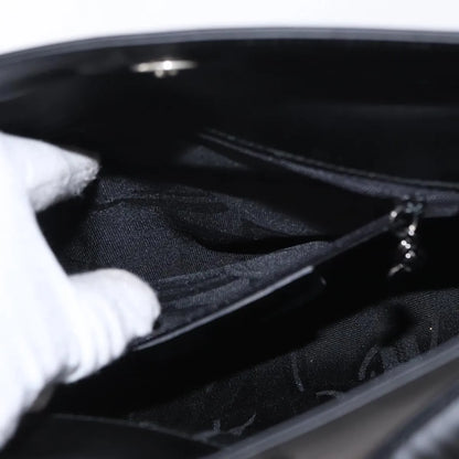 Salvatore Ferragamo Gancini Patent leather, Black, Patent Leather, Shoulder Bag