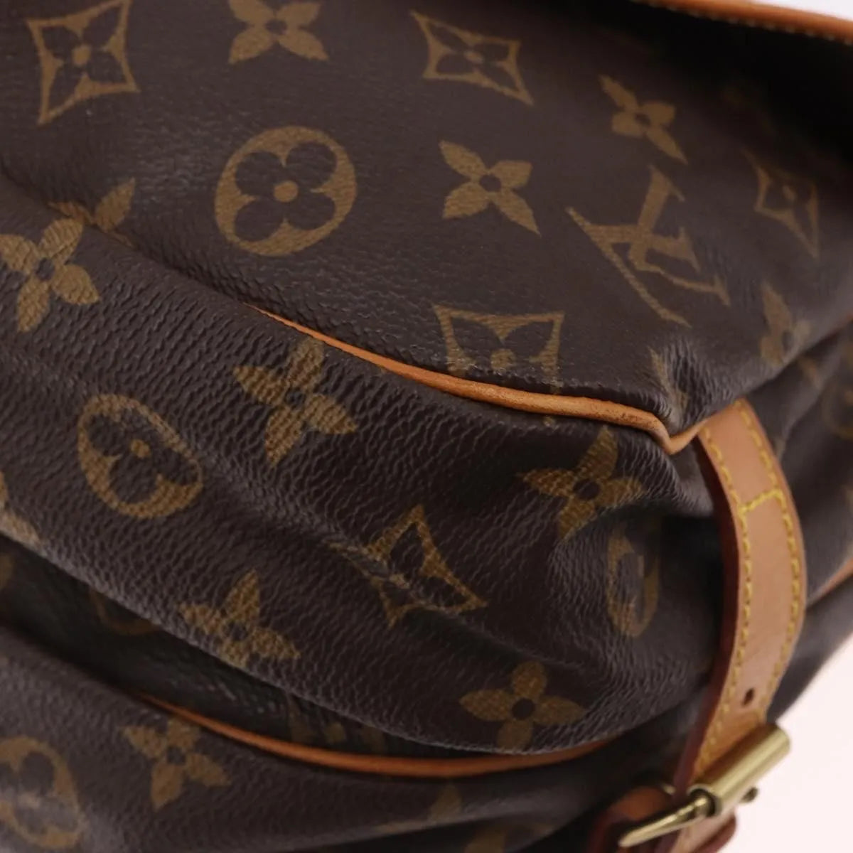Louis Vuitton Saumur Canvas, Brown, Canvas, Shoulder Bag