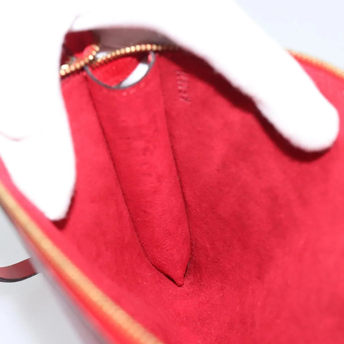 Louis Vuitton Pochette Accessoires Epi, Red, Leather, Clutch
