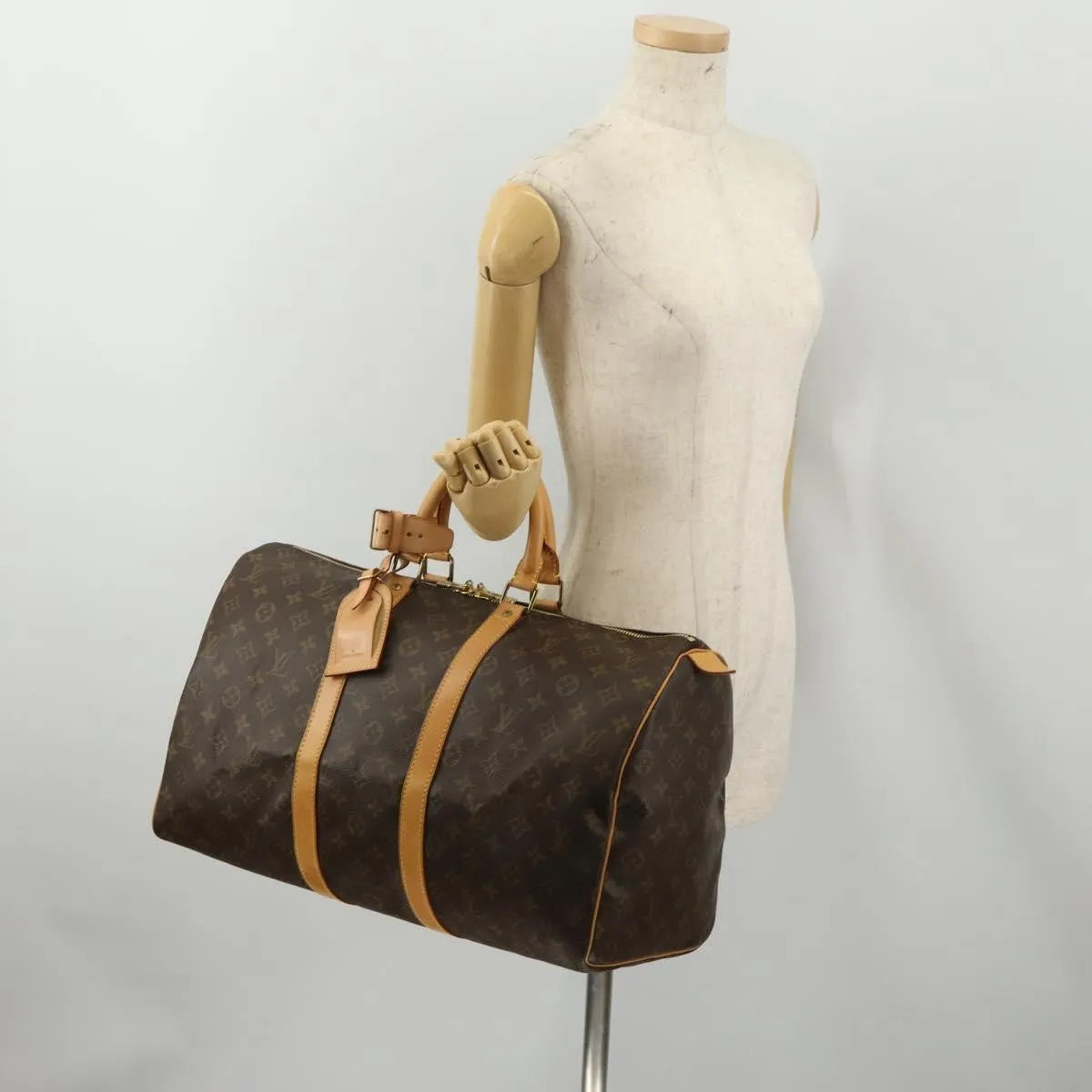 Louis Vuitton Keepall Monogram Canvas, Brown, Canvas, Travel Bag