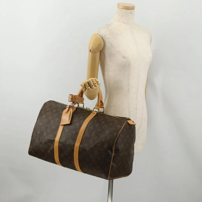 Louis Vuitton Keepall Monogram Canvas, Brown, Canvas, Travel Bag