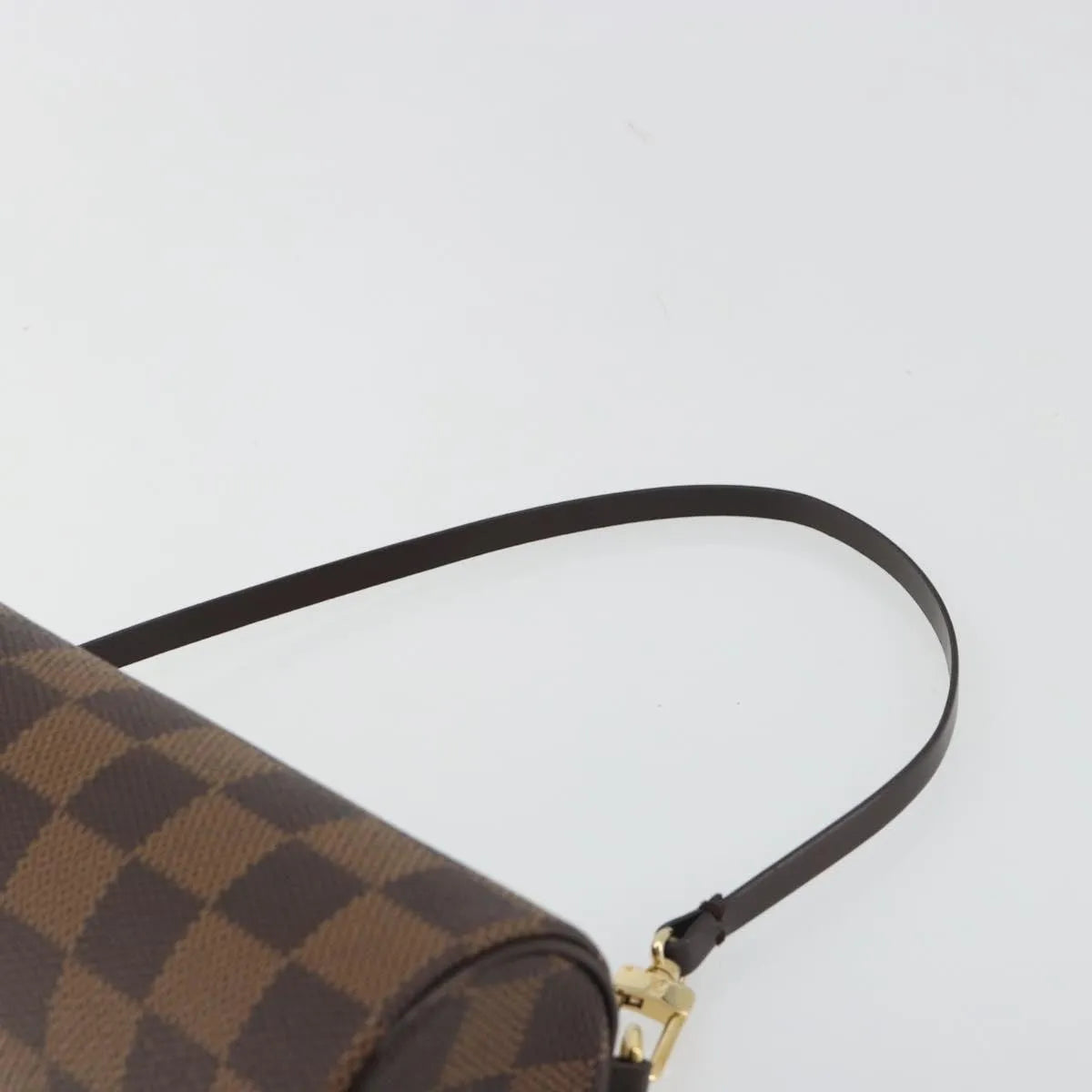 Louis Vuitton Papillon Pochette Damier Ebene, Brown, Canvas, Clutch