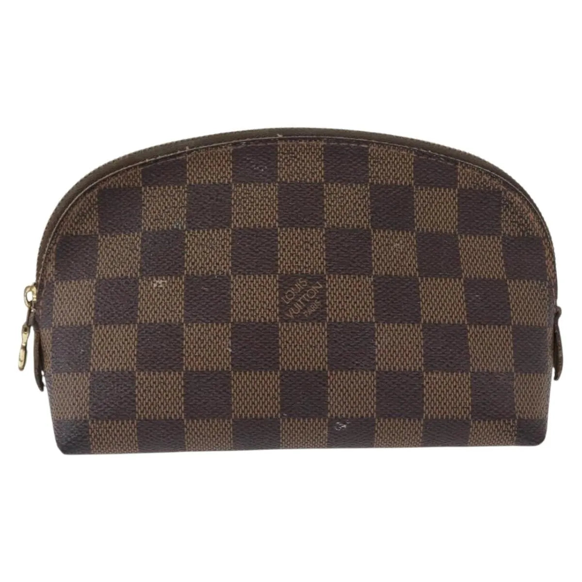 Louis Vuitton Cosmetic Damier, Brown, Canvas, Clutch