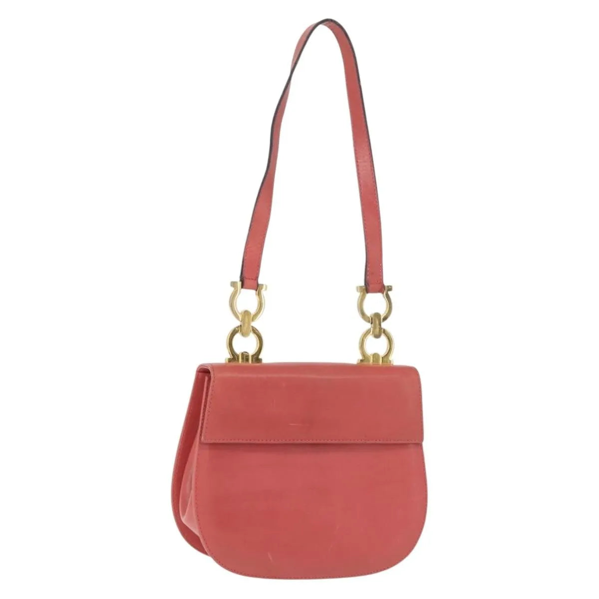 Salvatore Ferragamo Gancini Leather, Pink, Leather, Shoulder Bag