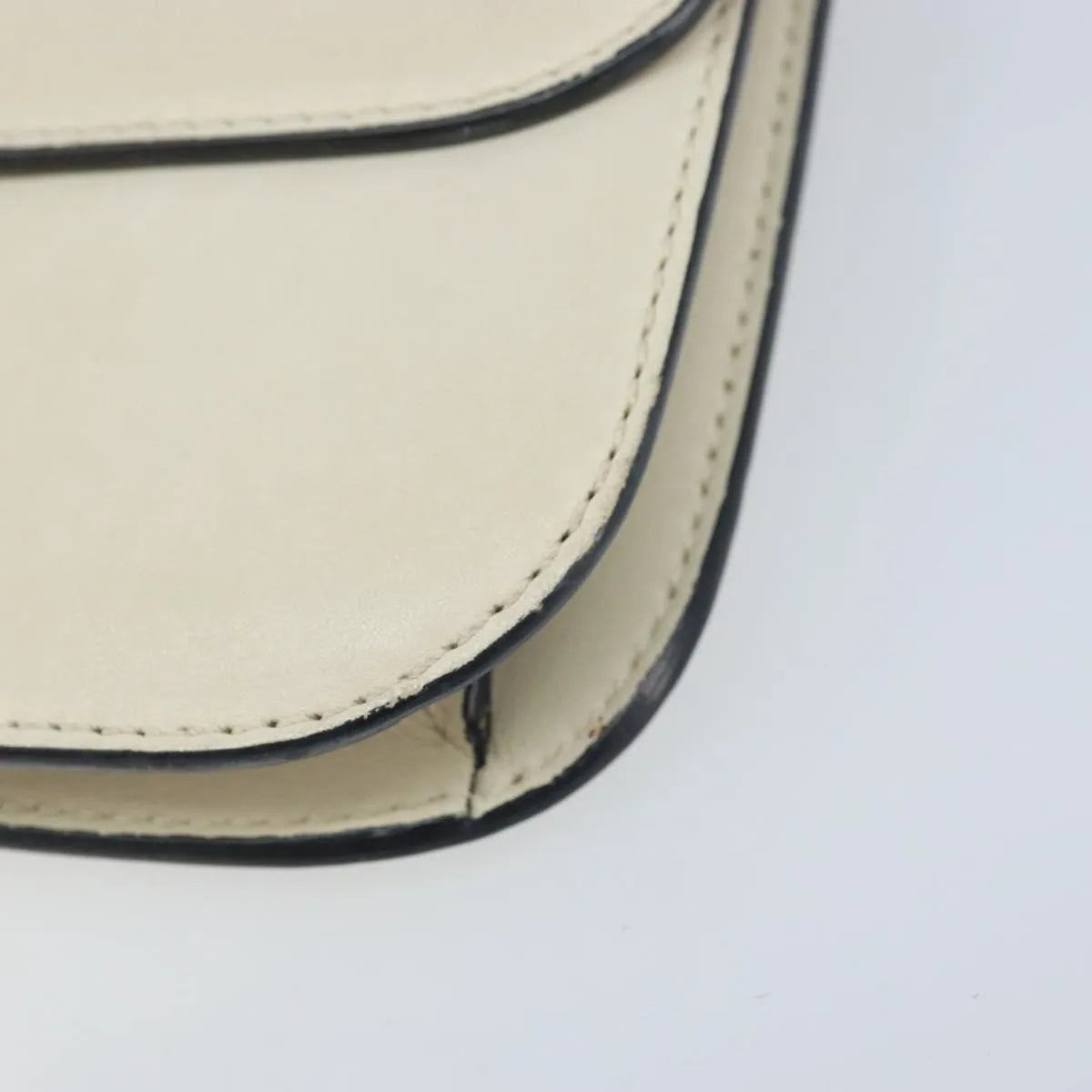 Valentino Garavani Glam Lock Leather, White, Leather, Shoulder Bag
