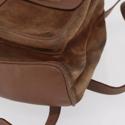 Gucci Vintage Bamboo Suede, Brown, Suede, Backpack