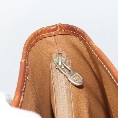 Celine Vintage Macadam Canvas and Leather, Brown, Canvas, Tote Bag