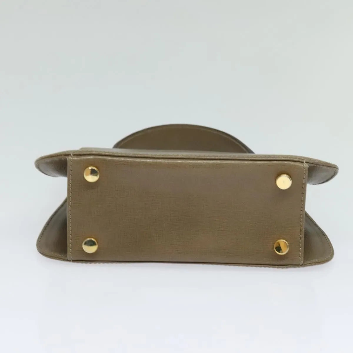 Salvatore Ferragamo Gancini Leather, Brown, Leather, Handbag