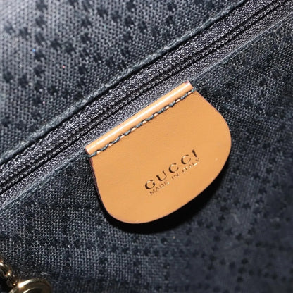 Gucci Vintage Bamboo Patent, Gold, Patent Leather, Backpack
