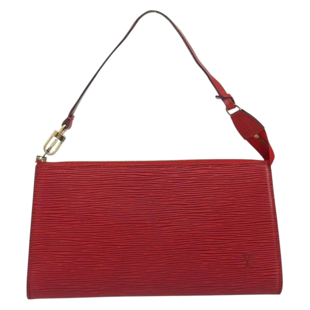 Louis Vuitton Pochette Accessoires Epi, Red, Leather, Clutch
