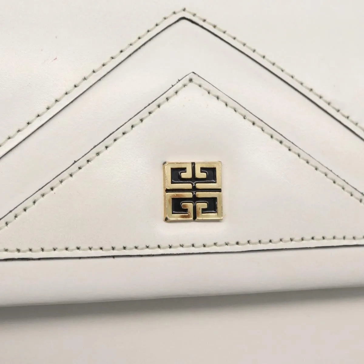 Givenchy Vintage 4G Leather, White_gold, Leather, Shoulder Bag