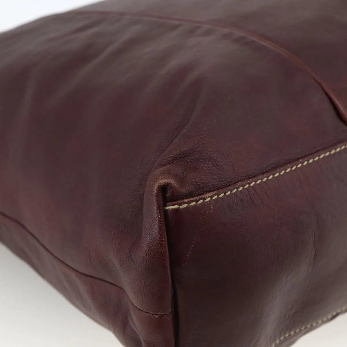 Gucci Logo Crest Messenger Leather, Burgundy, Leather, Shoulder Bag