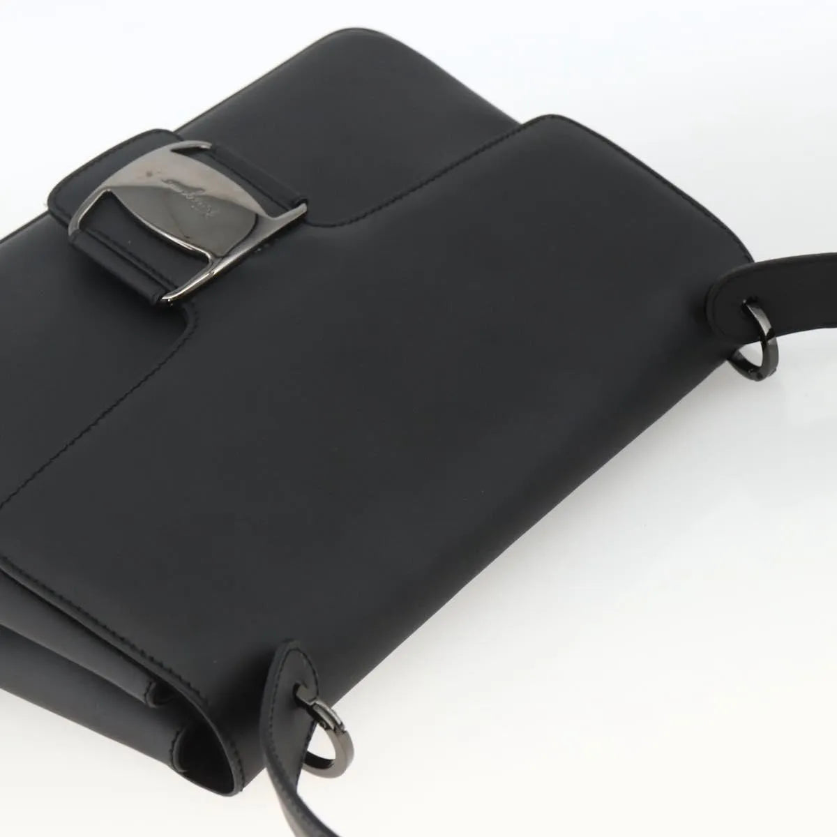 Salvatore Ferragamo Vala Canvas, Black, Canvas, Shoulder Bag