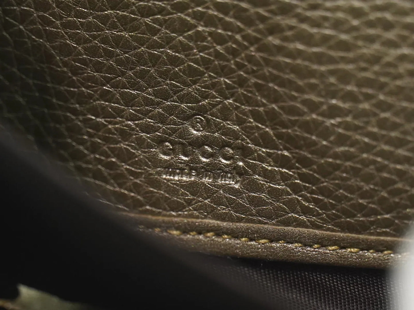 Gucci Bamboo Tassel Zip Leather, Gold, Leather, Wallet