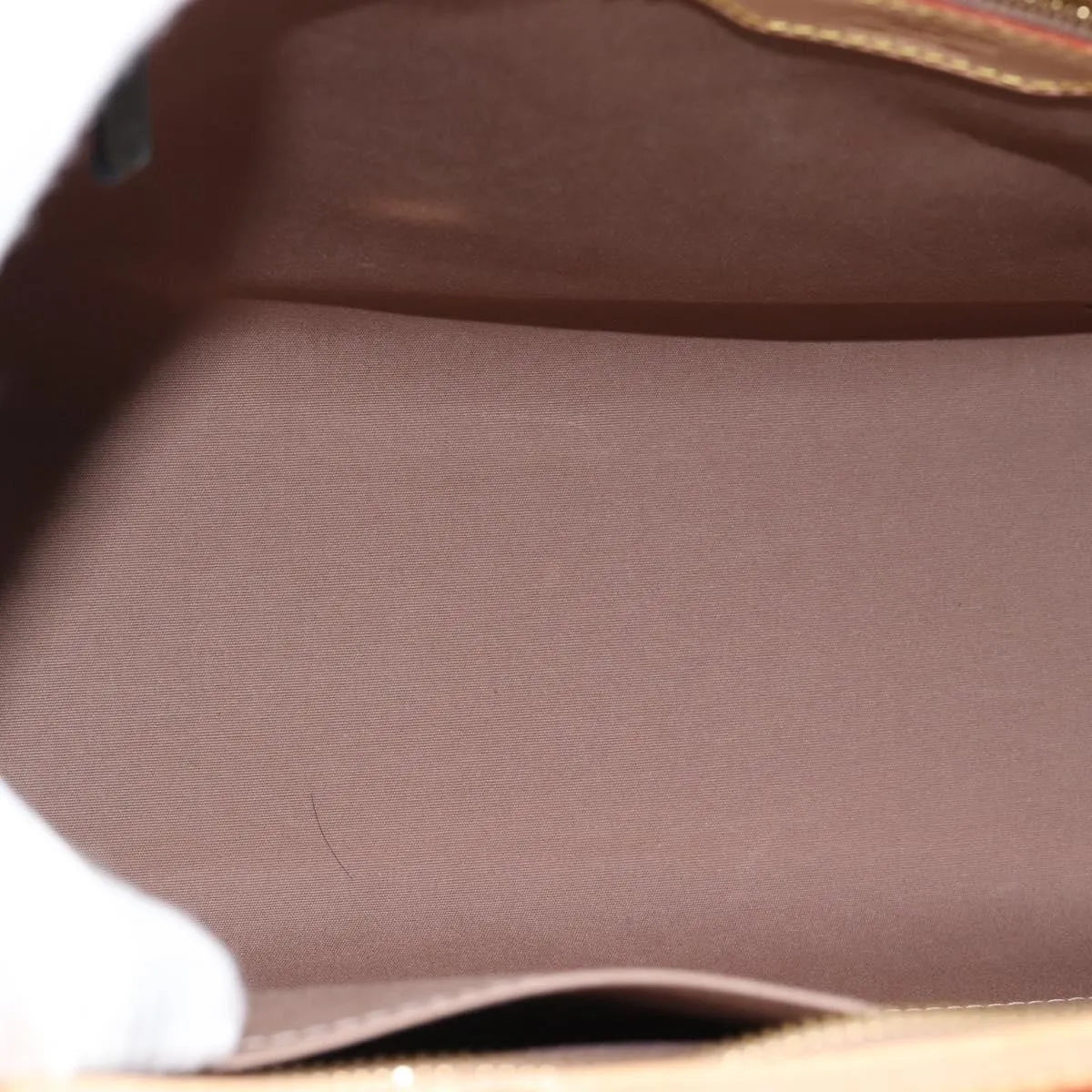 Louis Vuitton Brea Monogram Vernis, Beige, Patent Leather, Handbag