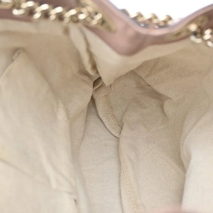 Gucci Soho Chain Strap Leather, Pink, Leather, Shoulder Bag