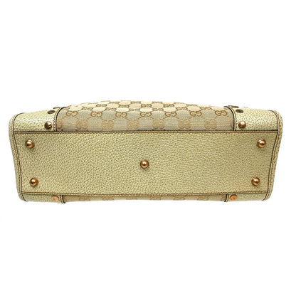 Gucci Miss GG Tote GG Canvas with Leather, Beige, Canvas, Handbag