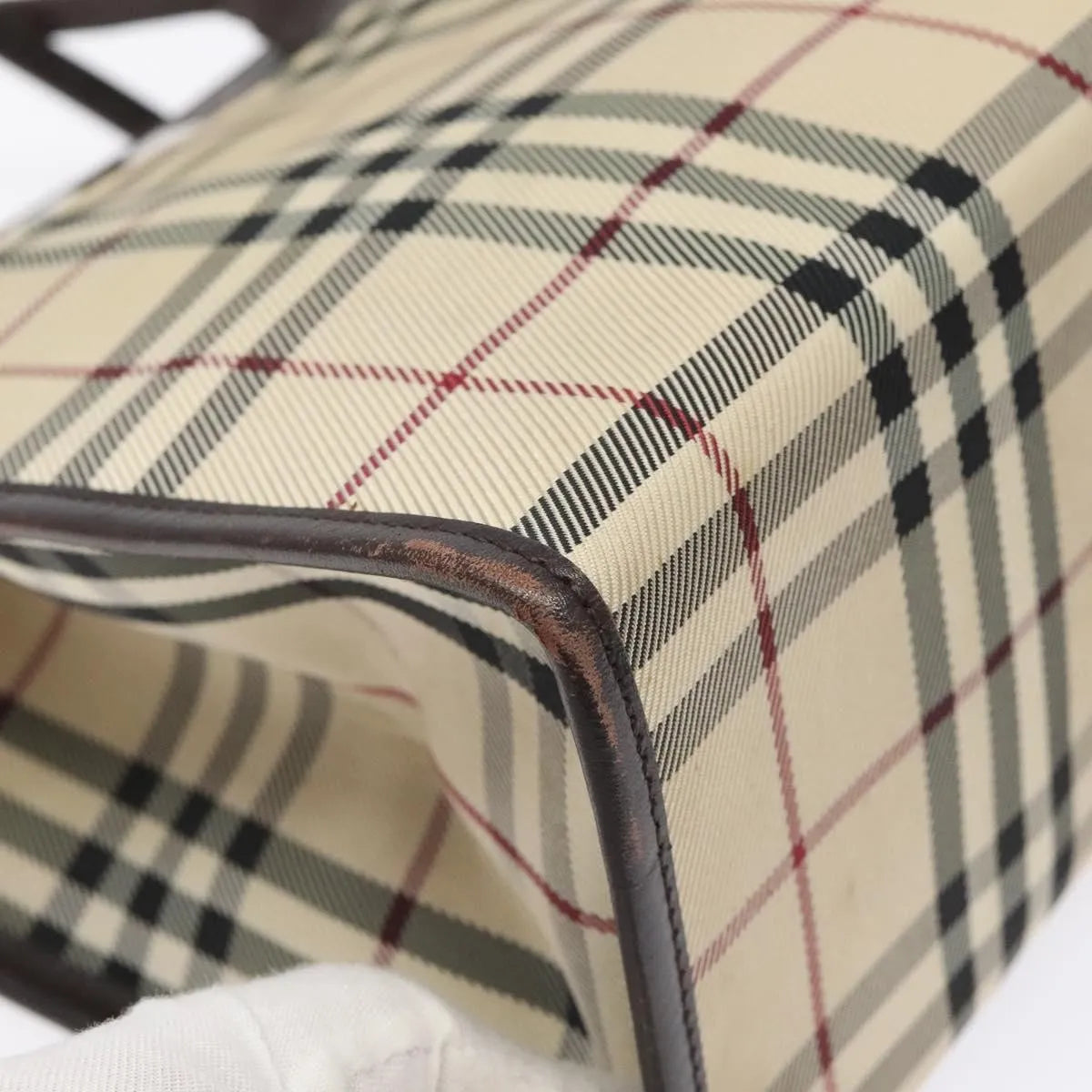 Burberry Nova Check Nylon, Beige, Nylon, Handbag