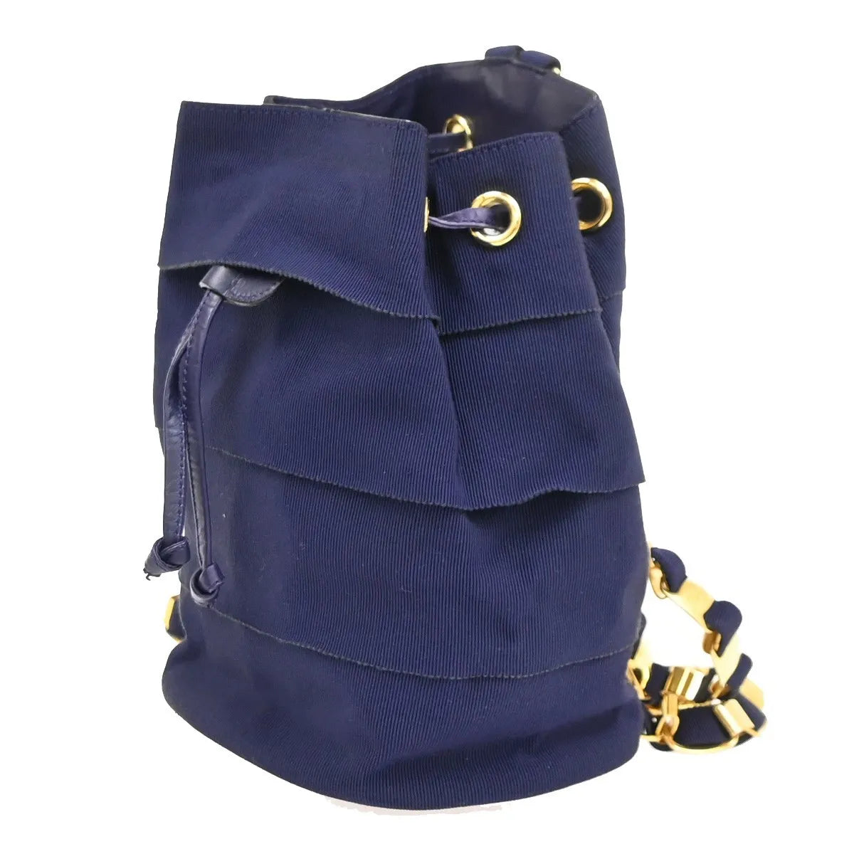 Salvatore Ferragamo Vara Chain Canvas, Purple, Canvas, Backpack