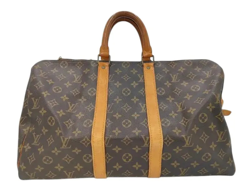Louis Vuitton Keepall Monogram Canvas, Brown, Canvas, Handbag