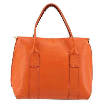 Salvatore Ferragamo Sookie Satchel Leather, Orange, Leather, Handbag