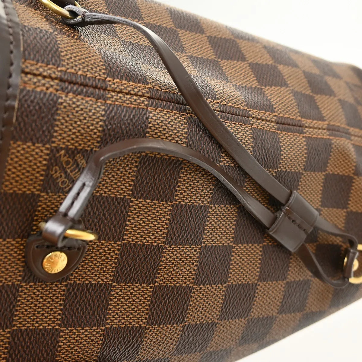 Louis Vuitton Neverfull Tote Damier, Brown, Canvas, Handbag