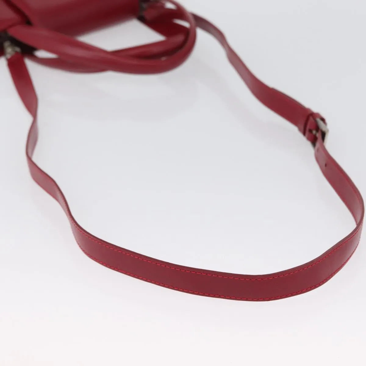 Bvlgari Top Handle Leather, Red, Leather, Handbag