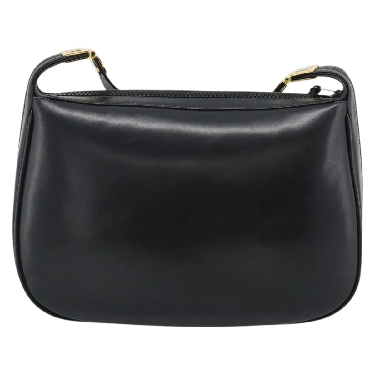 Gucci Vintage Horsebit Leather, Black, Leather, Shoulder Bag
