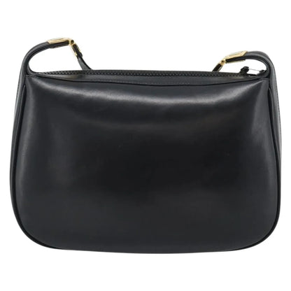 Gucci Vintage Horsebit Leather, Black, Leather, Shoulder Bag