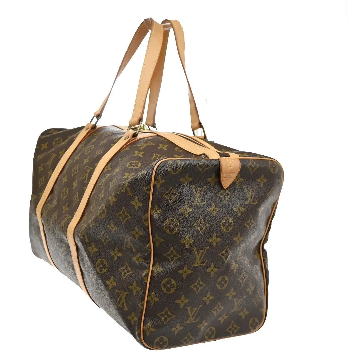 Louis Vuitton Sac Souple Monogram Canvas, Brown, Leather, Travel Bag