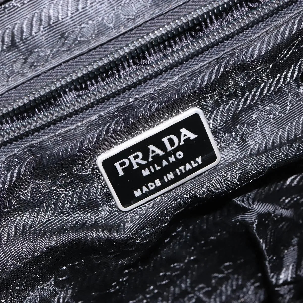 Prada cabas tessuto nylon, Black, Nylon, Handbag